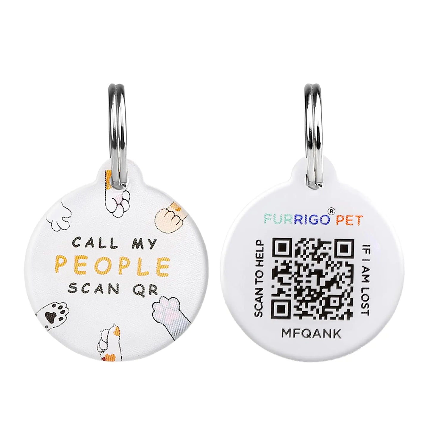 Furrigo™ Cat QR Code ID Tag – 0.98" Waterproof Smart Name Tag