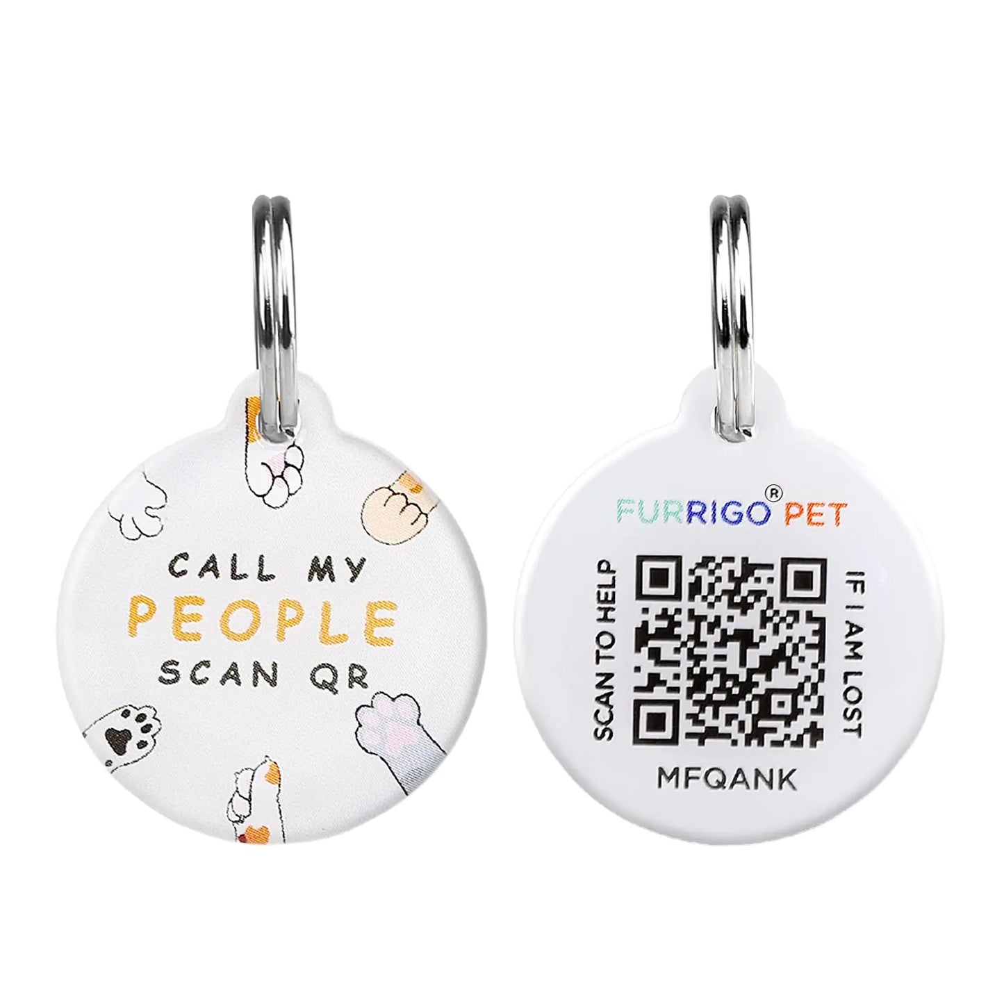 Furrigo™ Cat QR Code ID Tag – 0.98" Waterproof Smart Name Tag