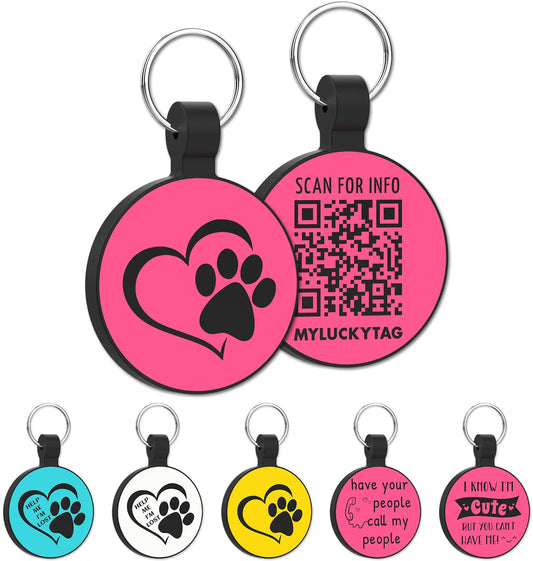 SilentQR™ Silicone Pet Tag – Jingle-Free Smart ID
