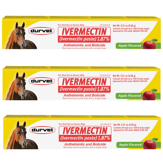 Ivermectin Horse Paste Dewormer Tube - 1.87% Apple Flavored