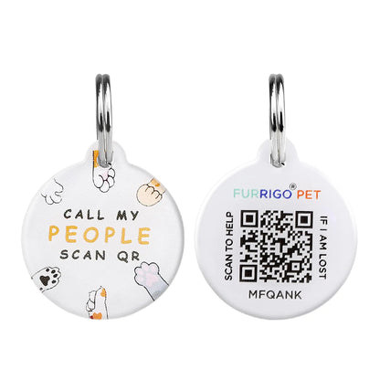 Furrigo™ Cat QR Code ID Tag – 0.98" Waterproof Smart Name Tag